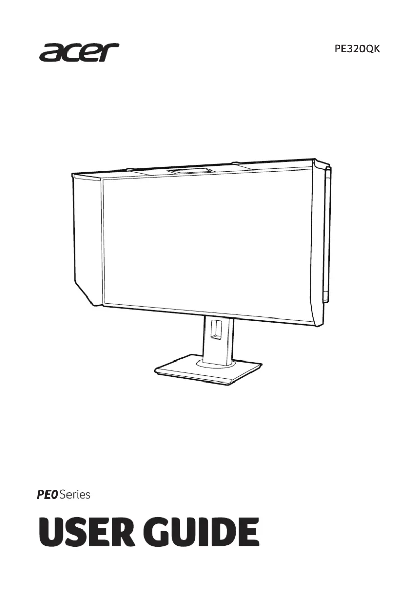 Page 1 of the manual Quick Start Guide Acer PE320QK