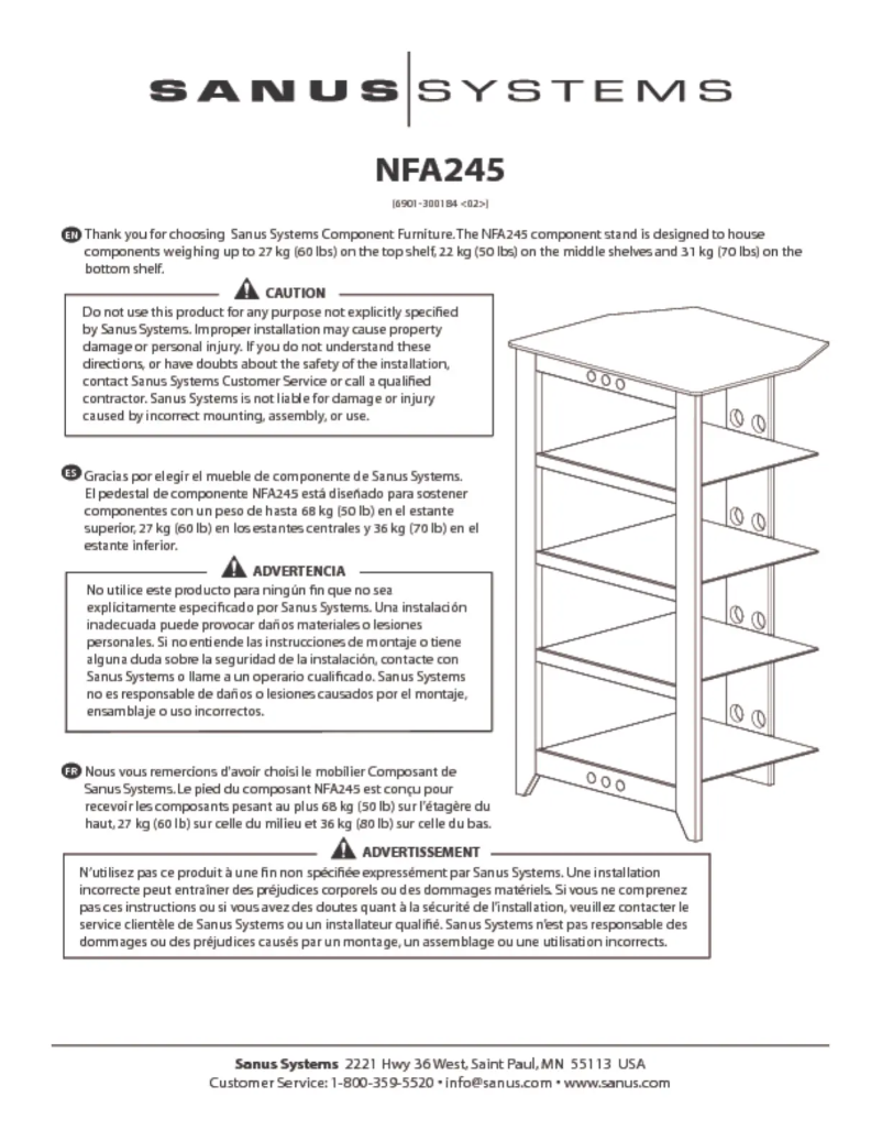 Page 1 of the manual User Manual Sanus NFA245