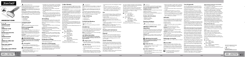 First page image of the manual for IAN 109969