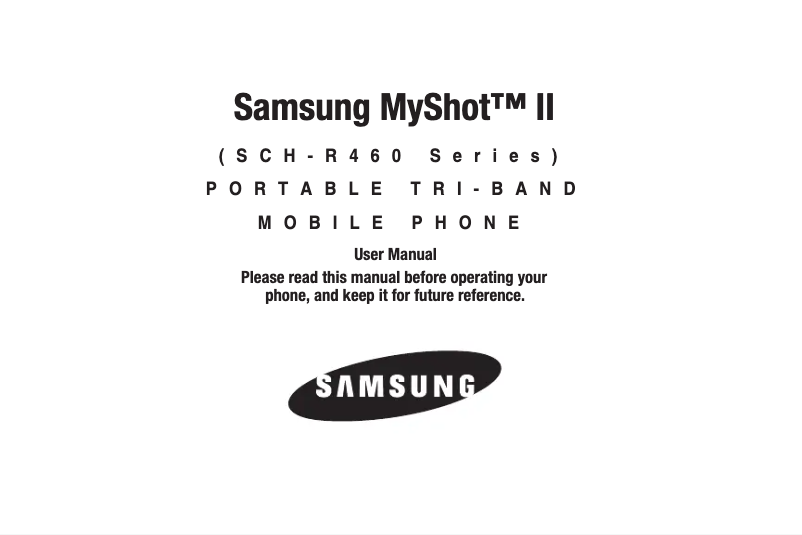 Page 1 of the manual User Manual Samsung MyShot II