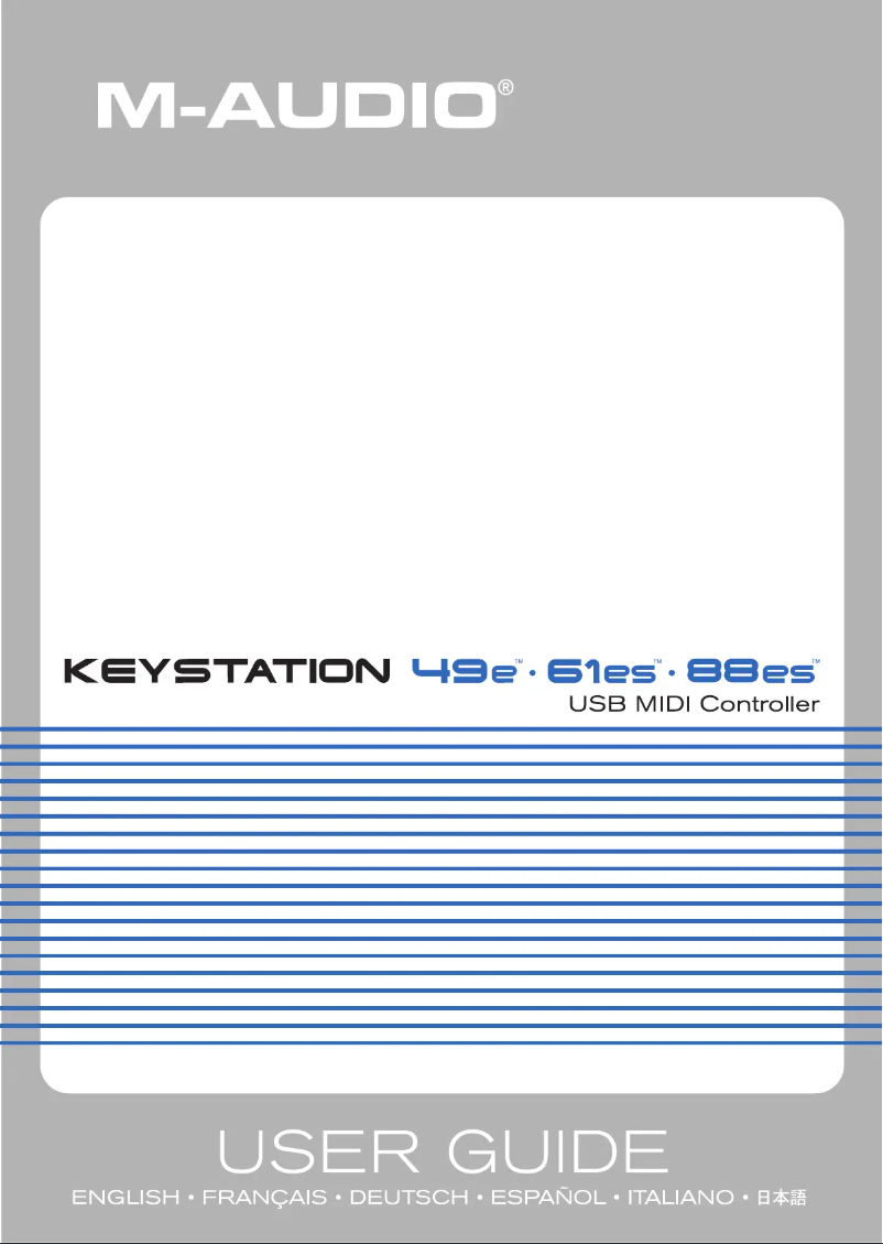 Page 1 of the manual User Manual M-Audio Keystation 88es