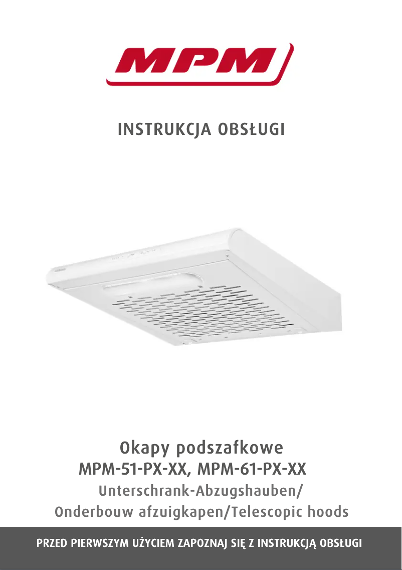 First page image of the manual for MPM-61-PX-70