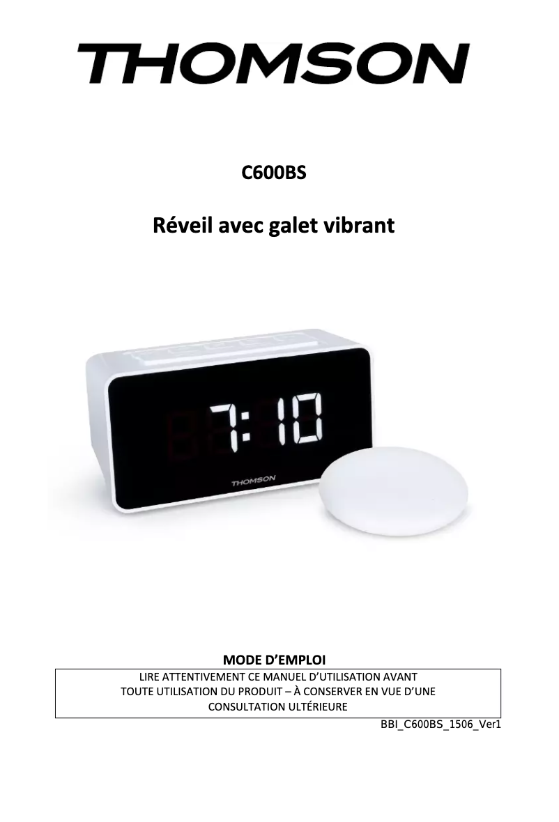 First page image of the manual for C600BS