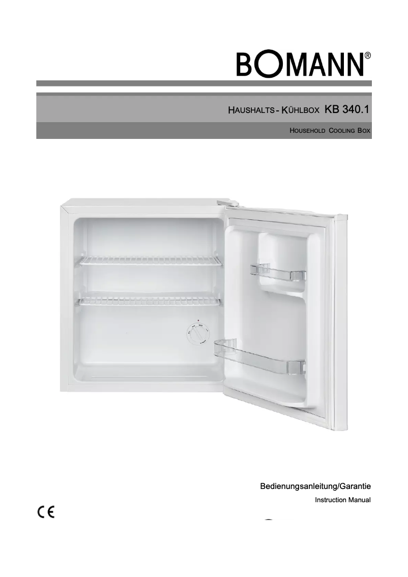 Page 1 of the manual User Manual Bomann KB 340.1