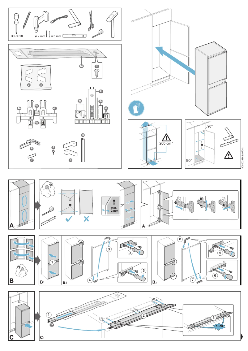 Page 1 of the manual Installation Guide Bosch KIV87VS30M