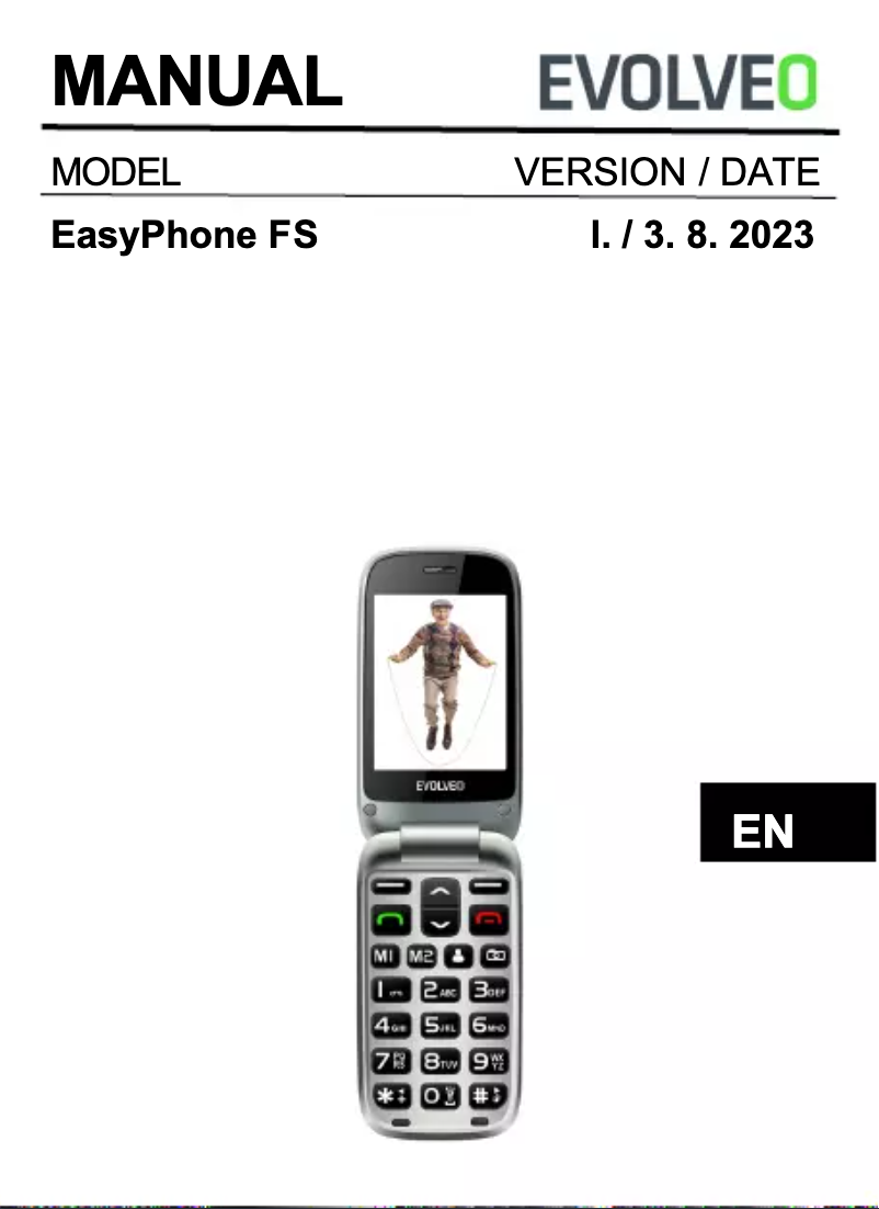 First page image of the manual for EasyPhone FS