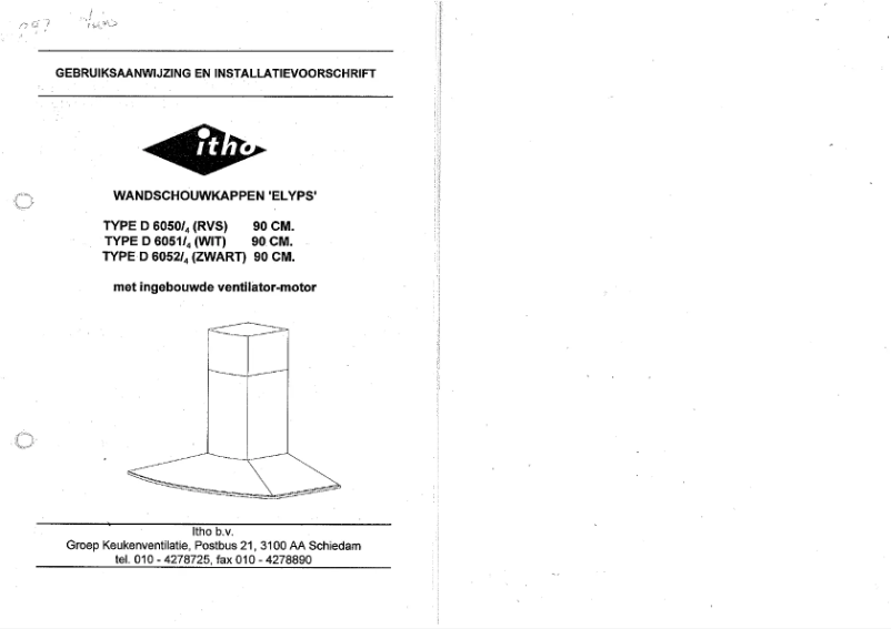 Page 1 of the manual User Manual Itho D6050/4