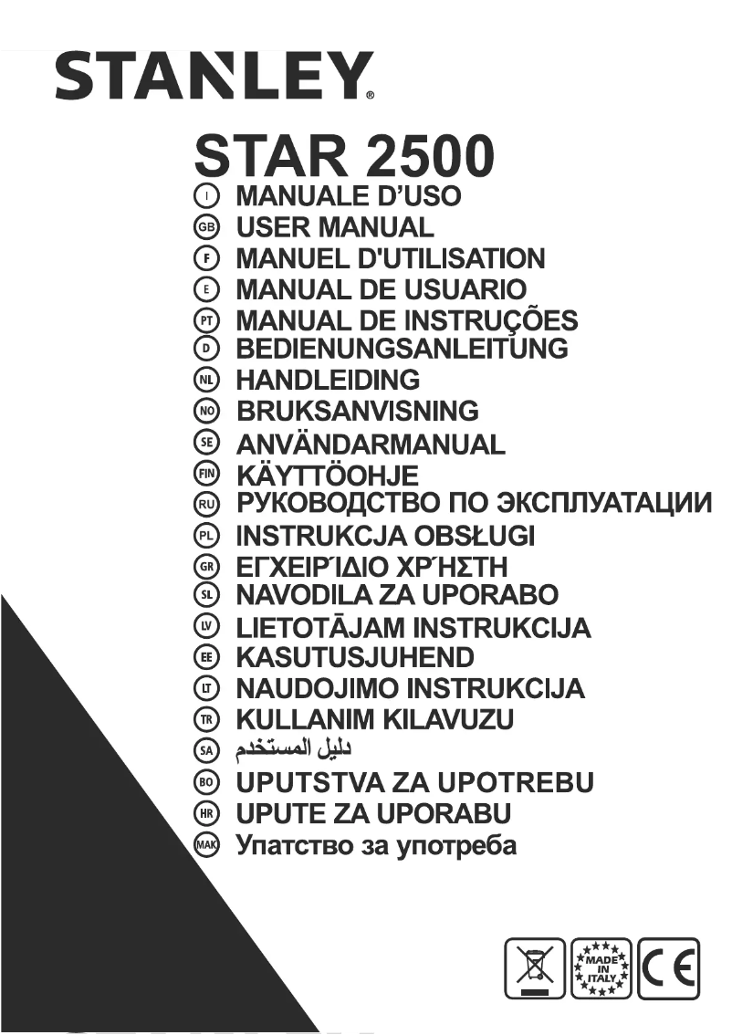 Page 1 of the manual User Manual Stanley STAR2500