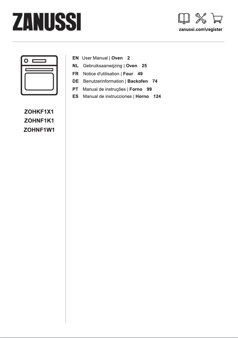 First page image of the manual for ZOHKF1X1