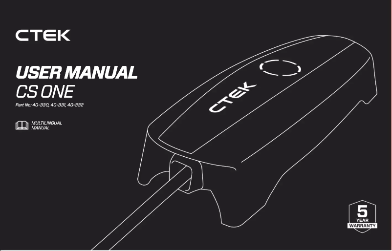 Page 1 of the manual User Manual Ctek CS ONE