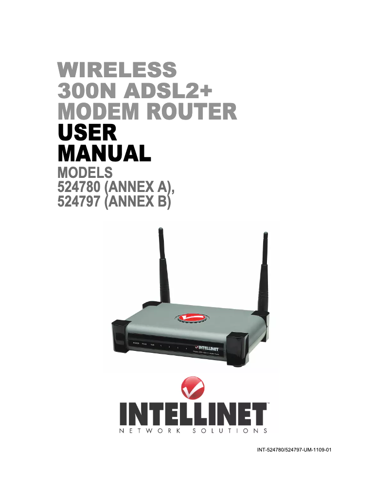 Page 1 of the manual User Manual Intellinet 524797