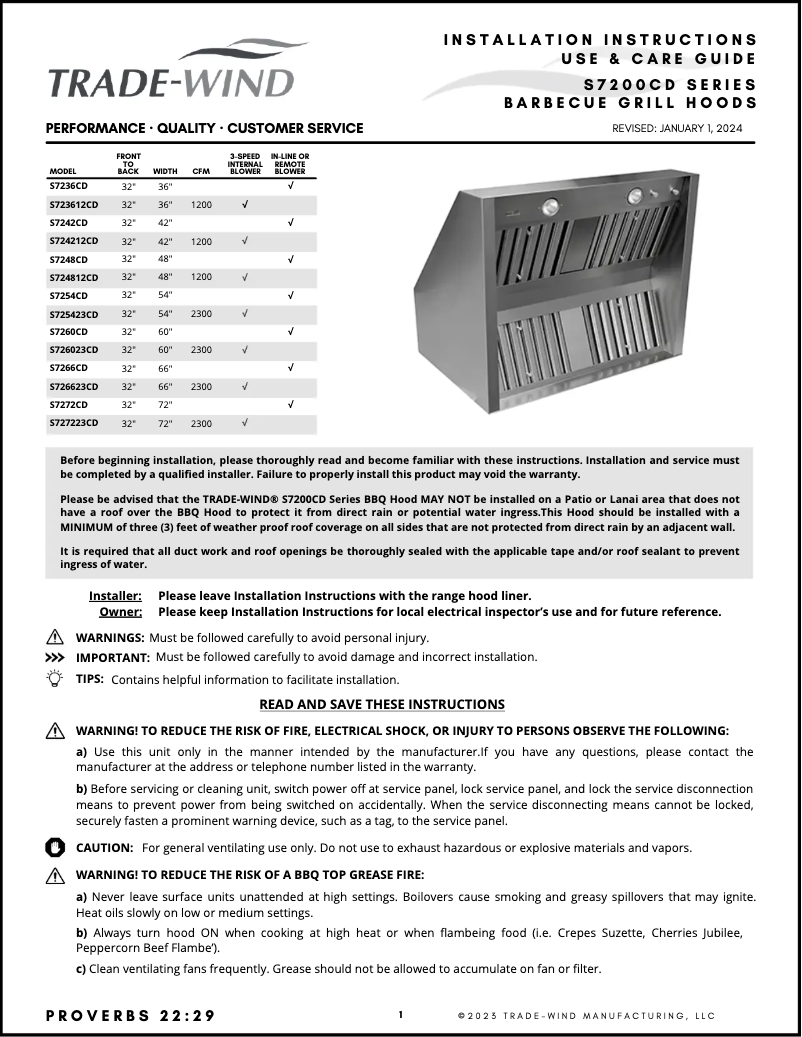 First page image of the manual for S7266CD