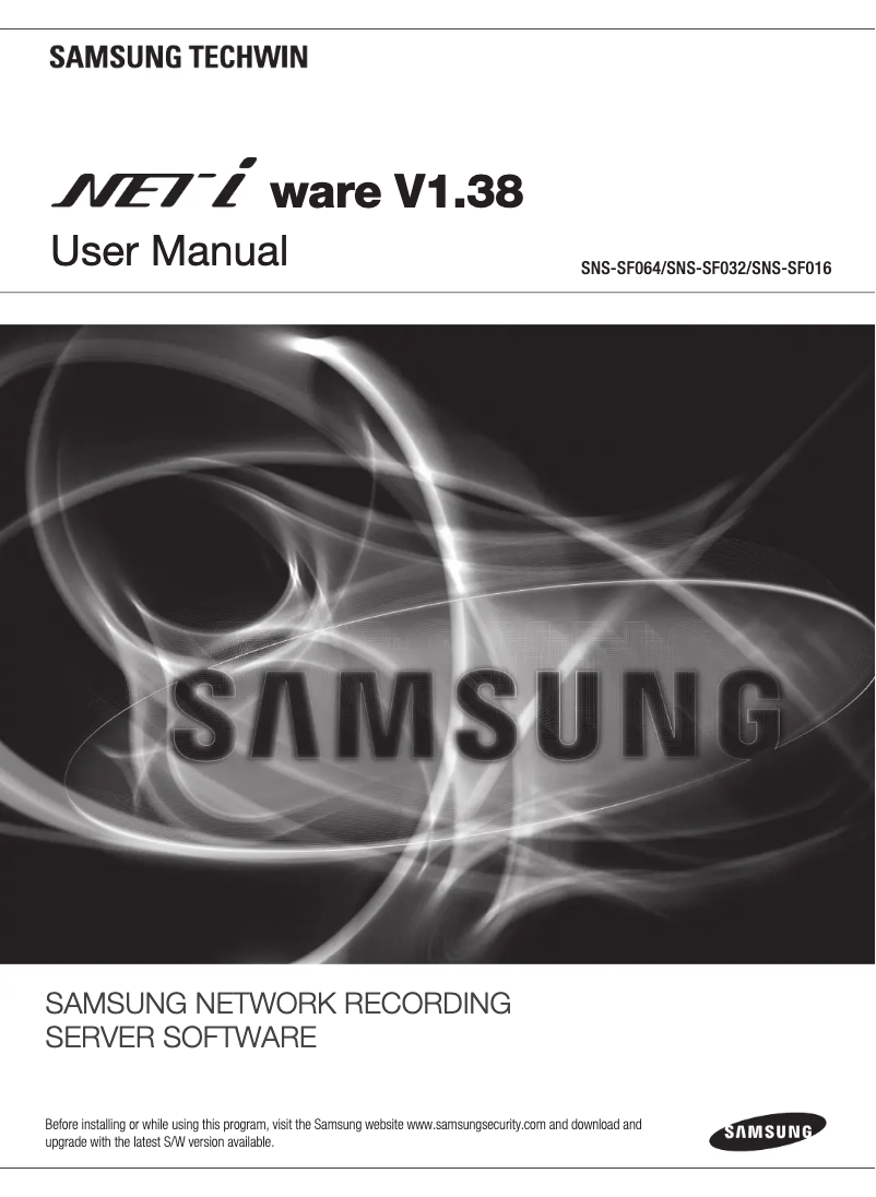Page 1 of the manual User Manual Samsung NET-i ware