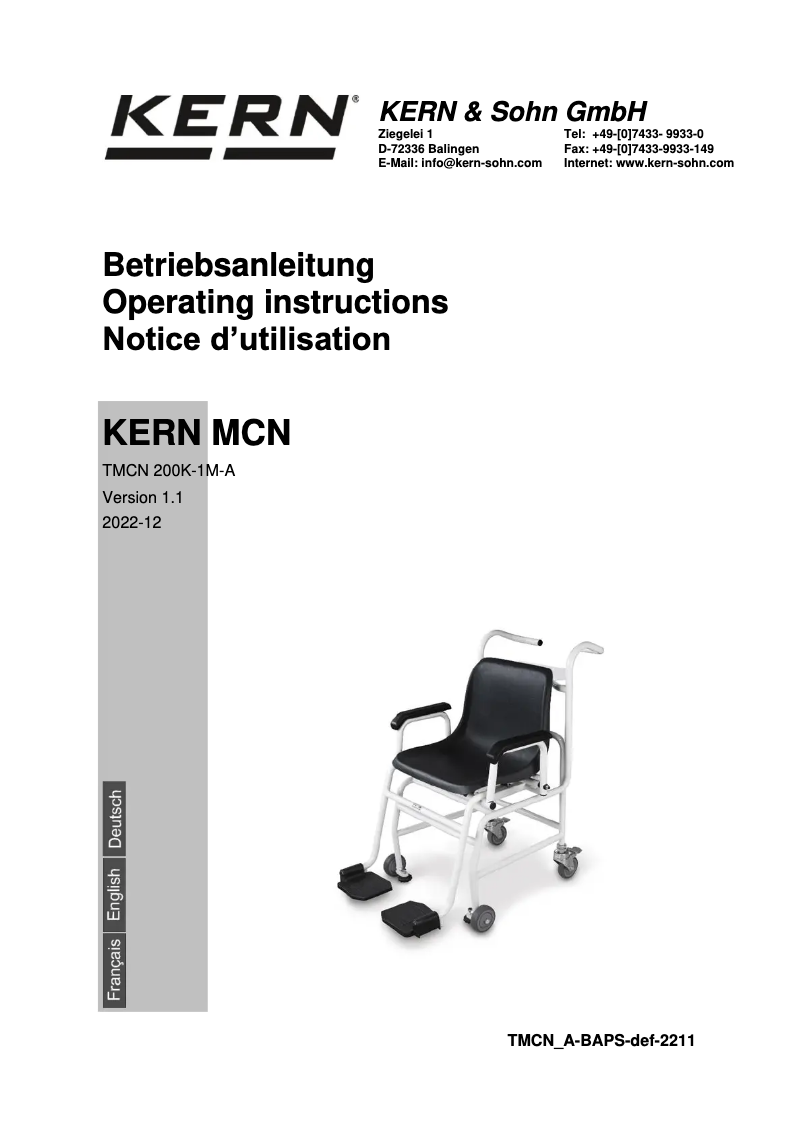 First page image of the manual for TMCN 200K-1M-A