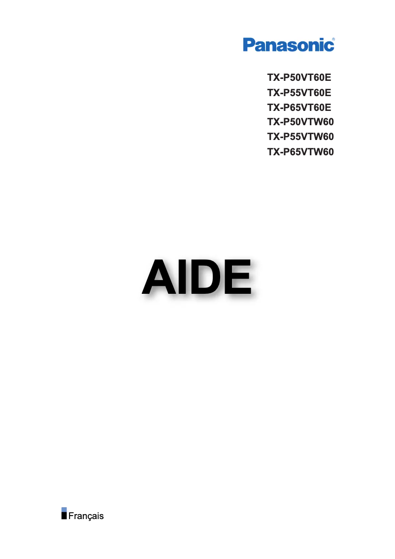 Page 1 of the manual User Manual Panasonic Viera TX-P65VT60E