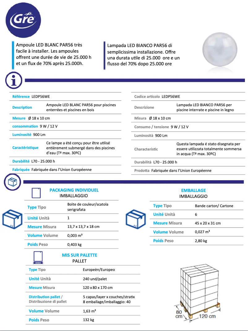 First page image of the manual for LEDP56WE
