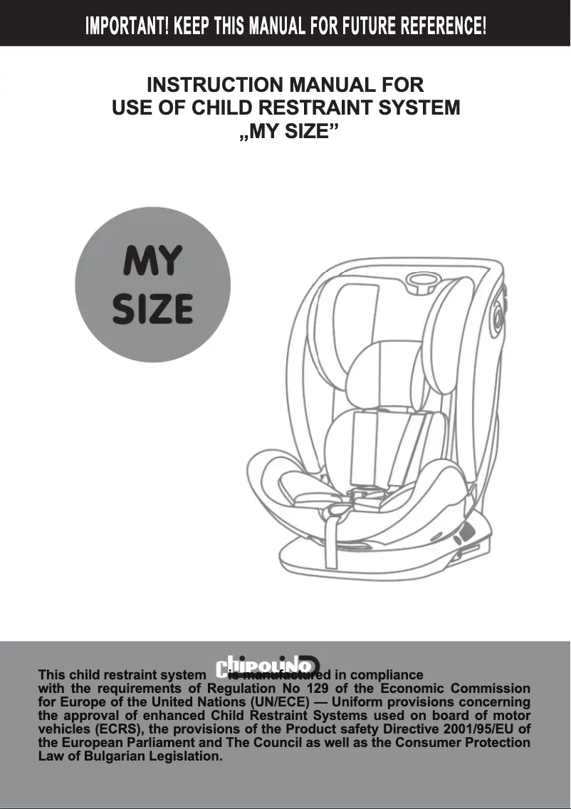 First page image of the manual for My Size