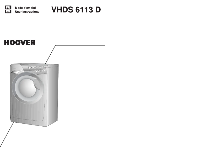 First page image of the manual for VHDS 6113D-30