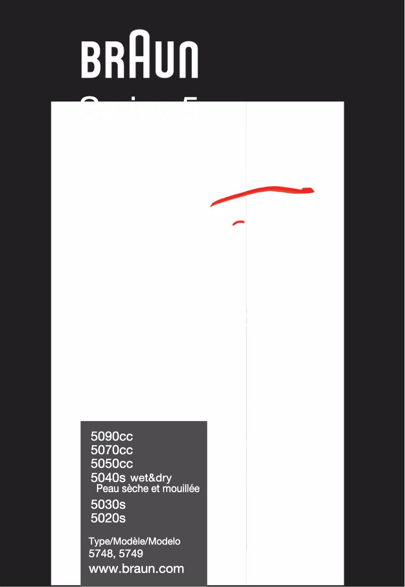 Page 1 of the manual User Manual Braun Series 5 5040s Wet&Dry