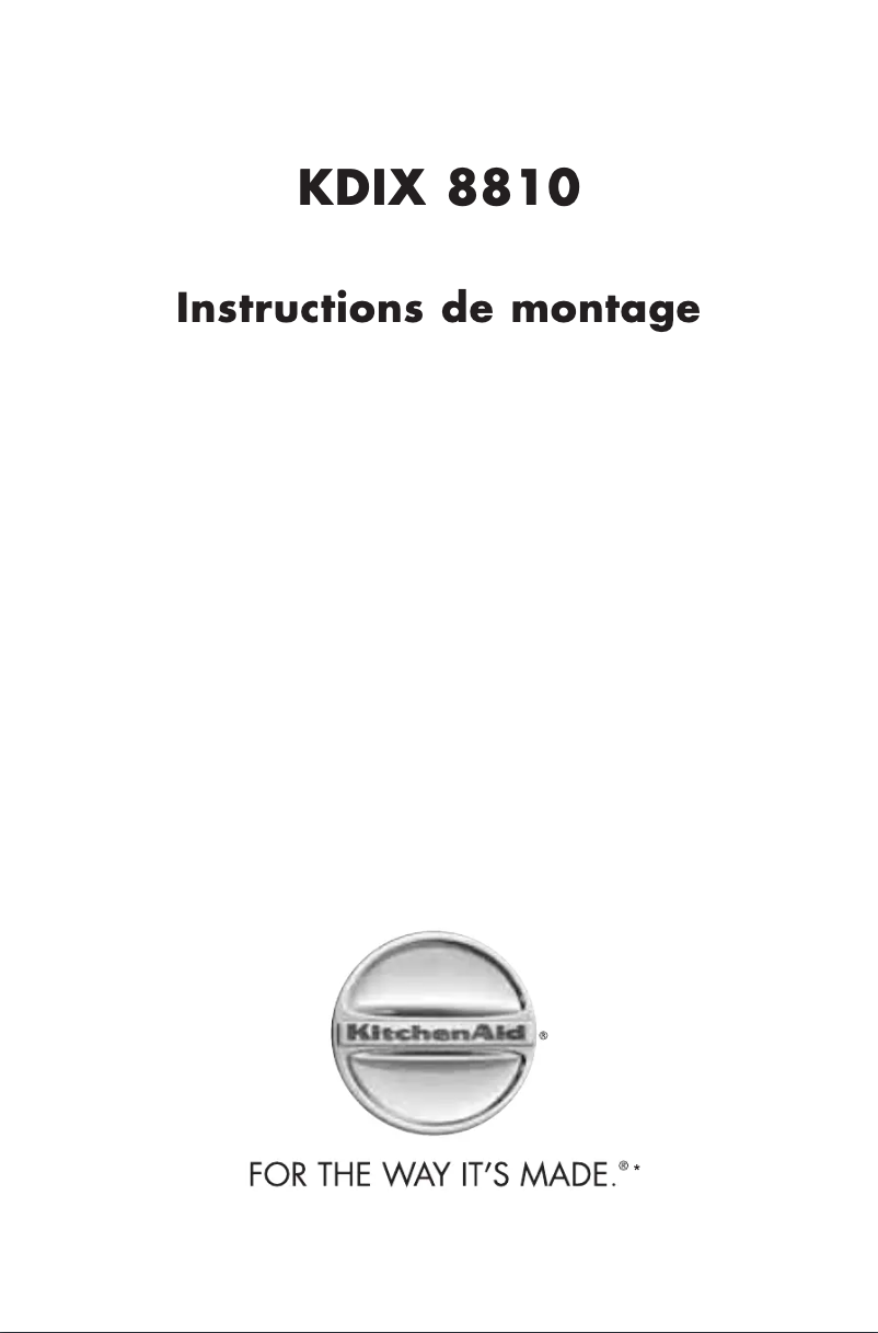 Page 1 of the manual User Manual KitchenAid KDIX 8810