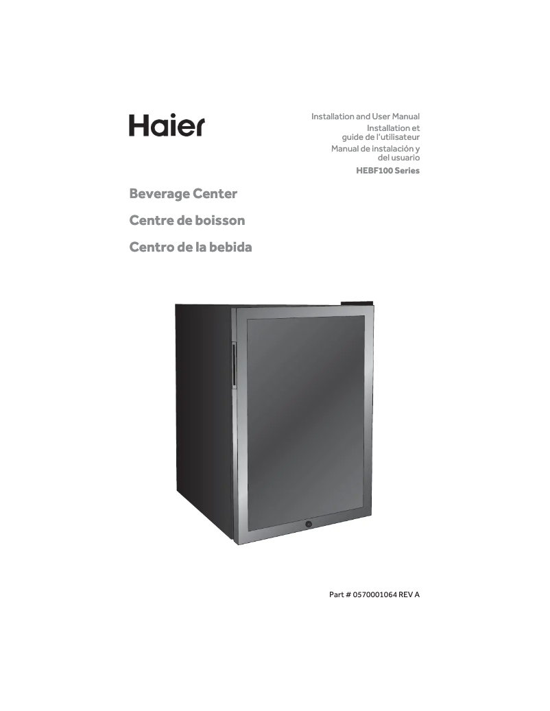 Page 1 of the manual User Manual Marvel HEBF100BXS