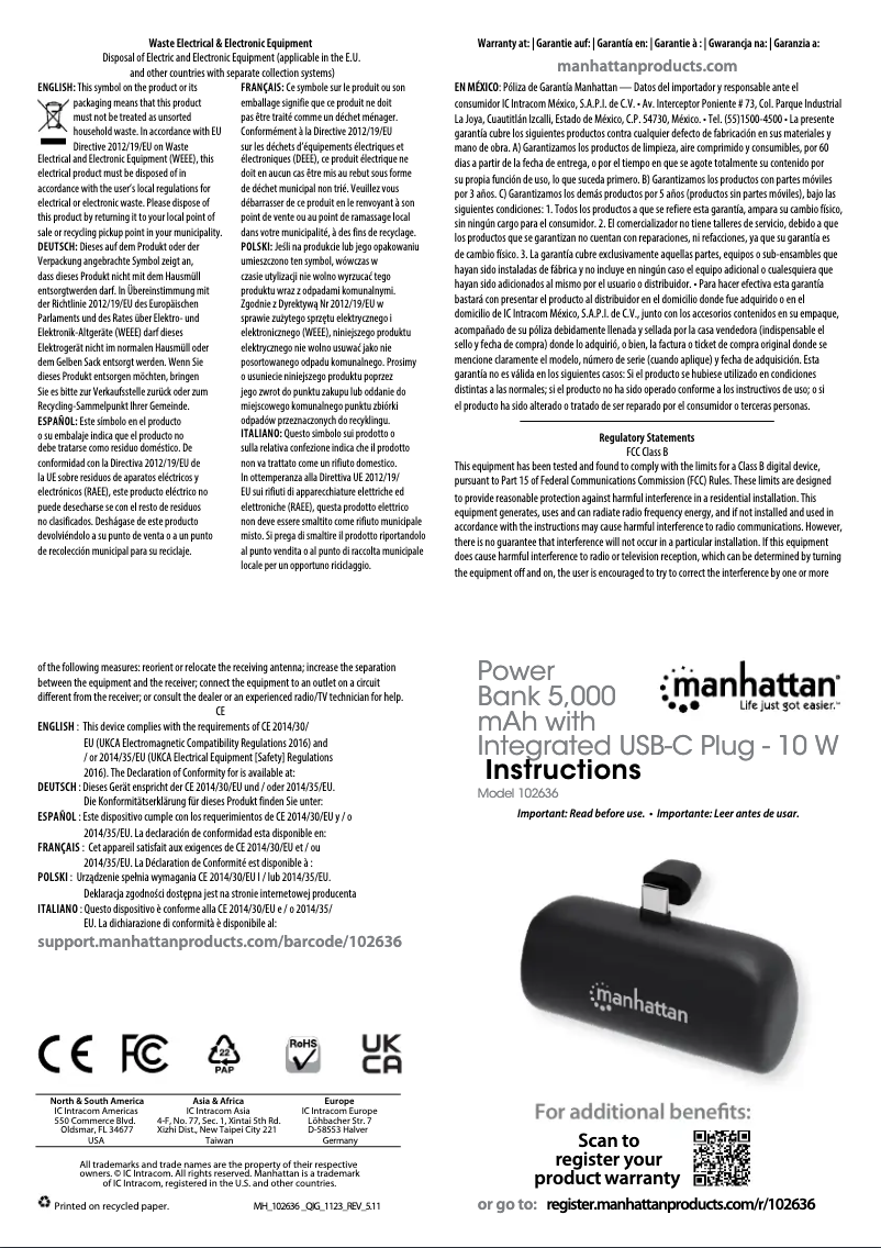 First page image of the manual for 102636