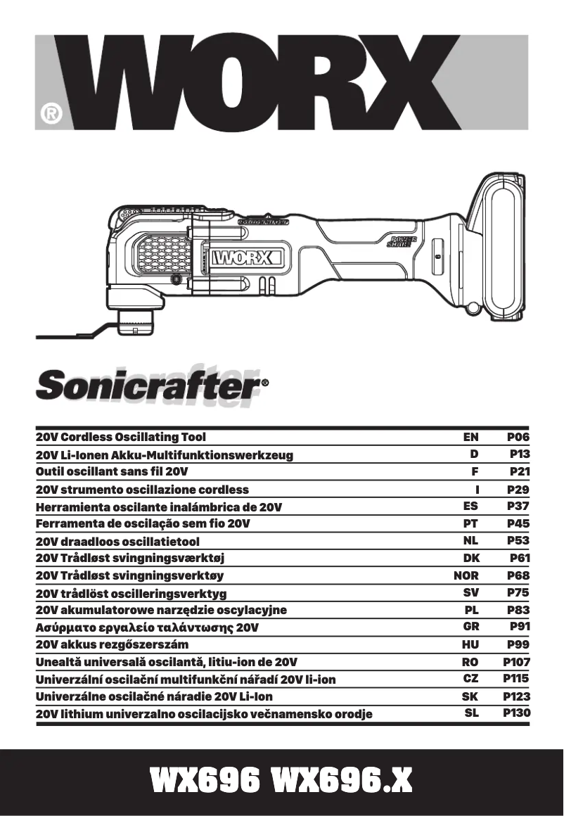 First page image of the manual for WX696.9