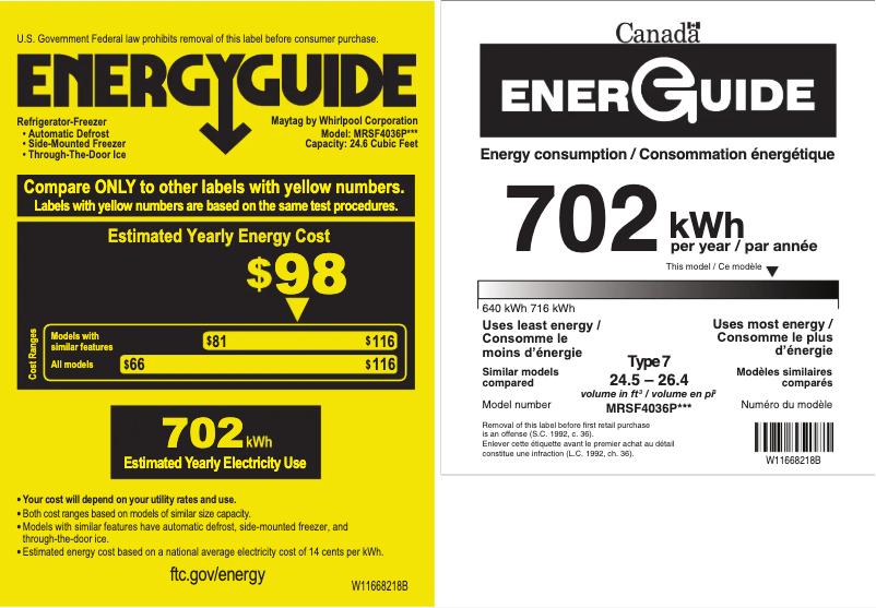 First page image of the manual for MRSF4036PB