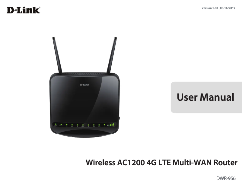 Page 1 of the manual User Manual D-Link DWR-956