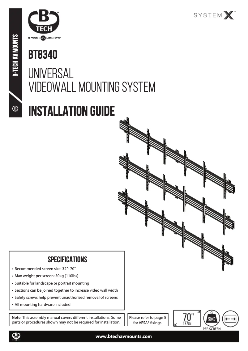 Page 1 of the manual User Manual B-Tech BT8340