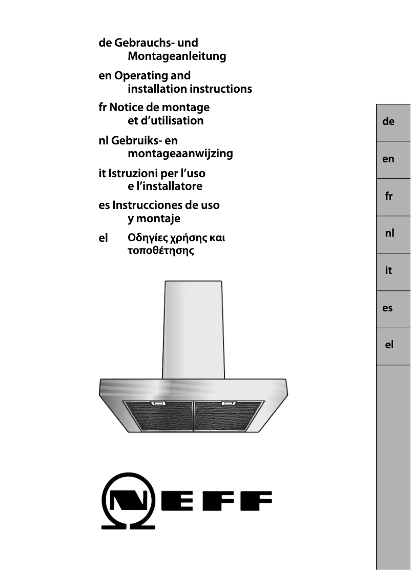 Page 1 of the manual User Manual Neff DBE 7634 N D76E34NO