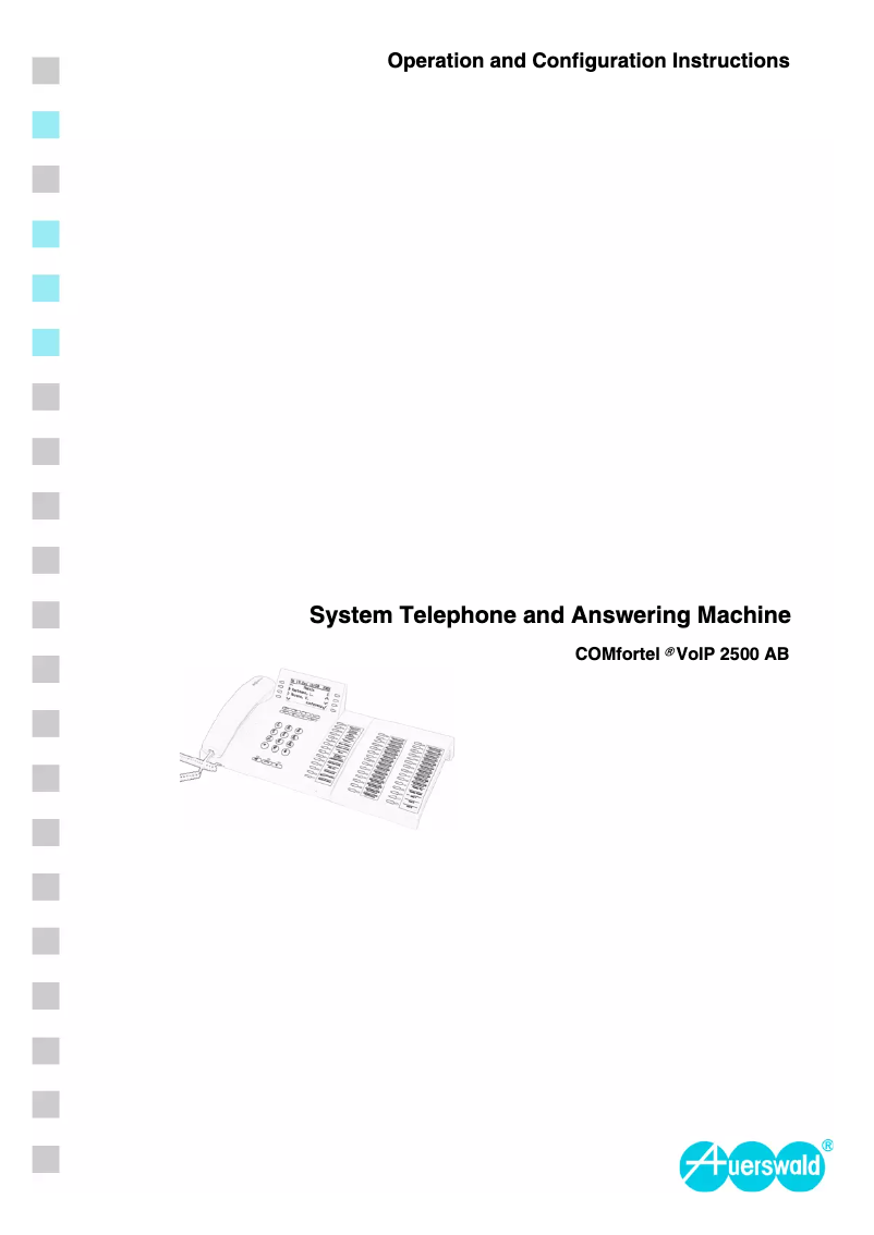 Page 1 of the manual User Manual Auerswald COMfortel 2500 AB