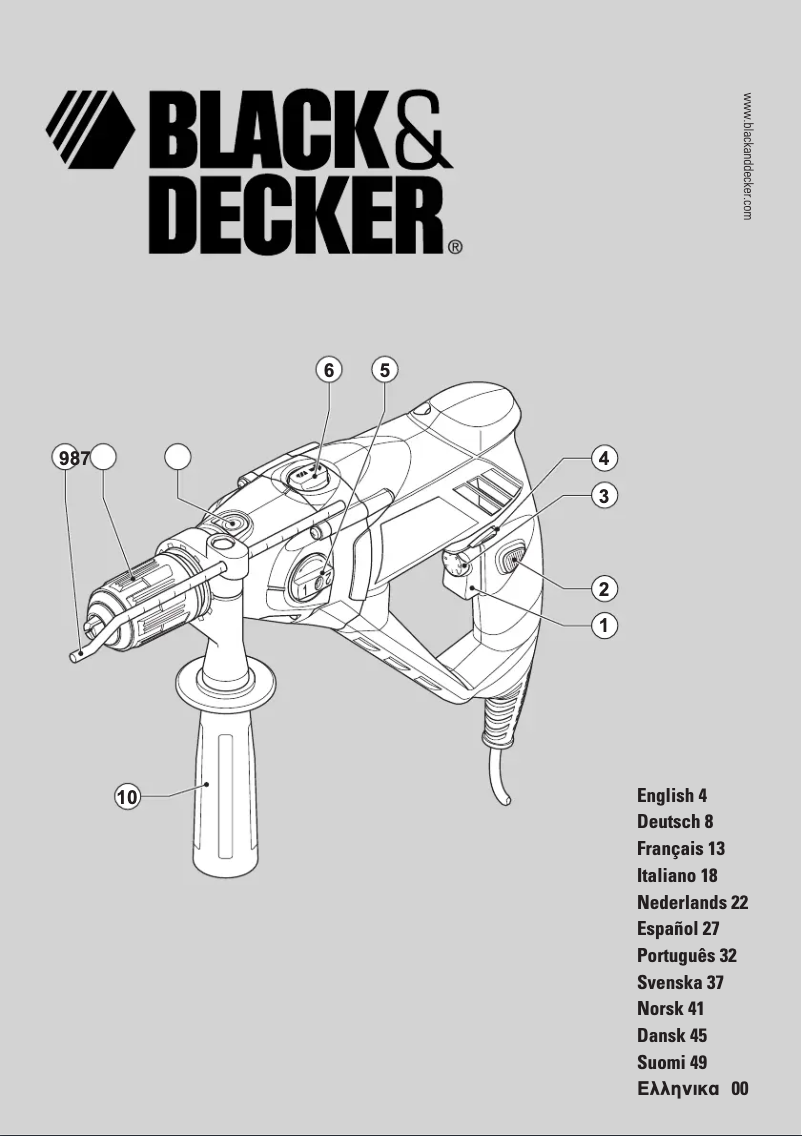Page 1 of the manual User Manual Black & Decker KR110K
