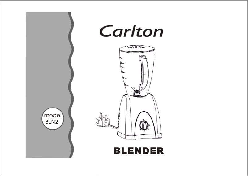 Page 1 of the manual User Manual Carlton BLN2