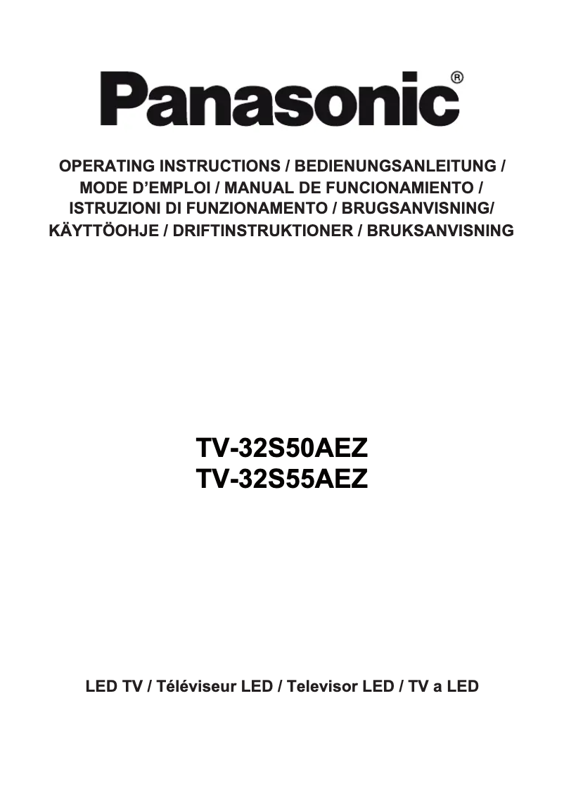 Page 1 of the manual User Manual Panasonic TV-32S50AEZ