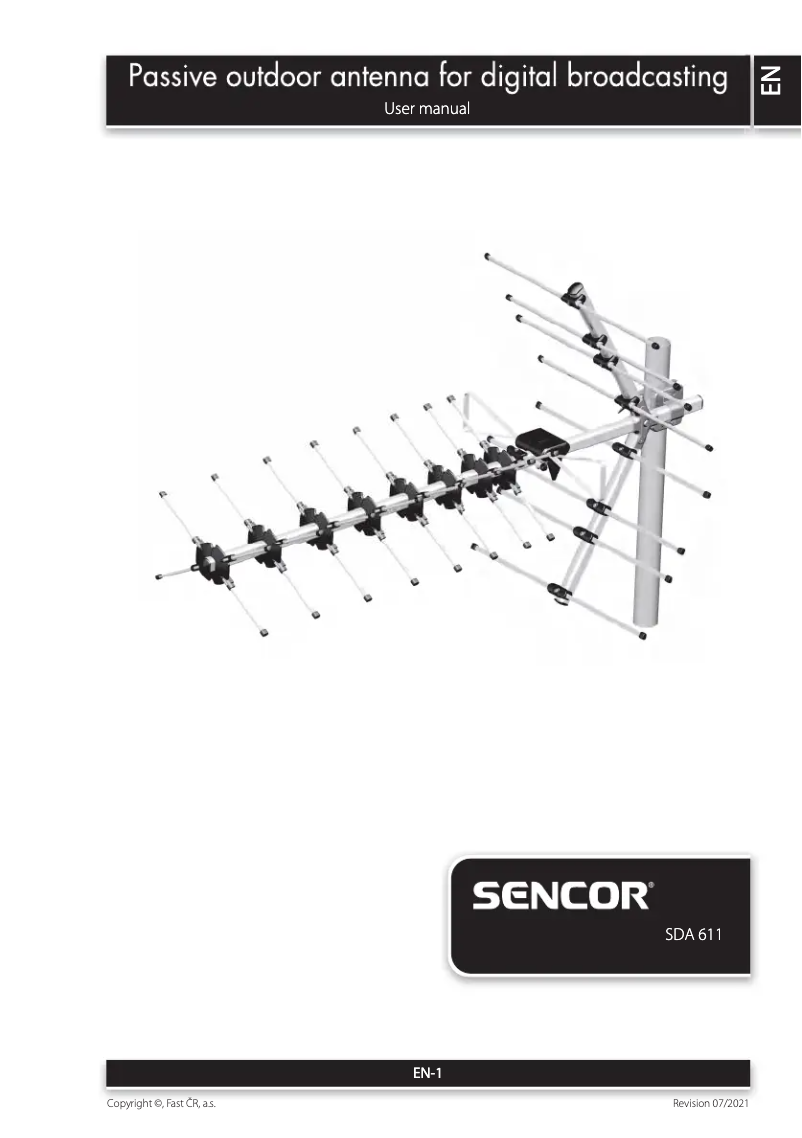 Page 1 of the manual User Manual Sencor SDA 611