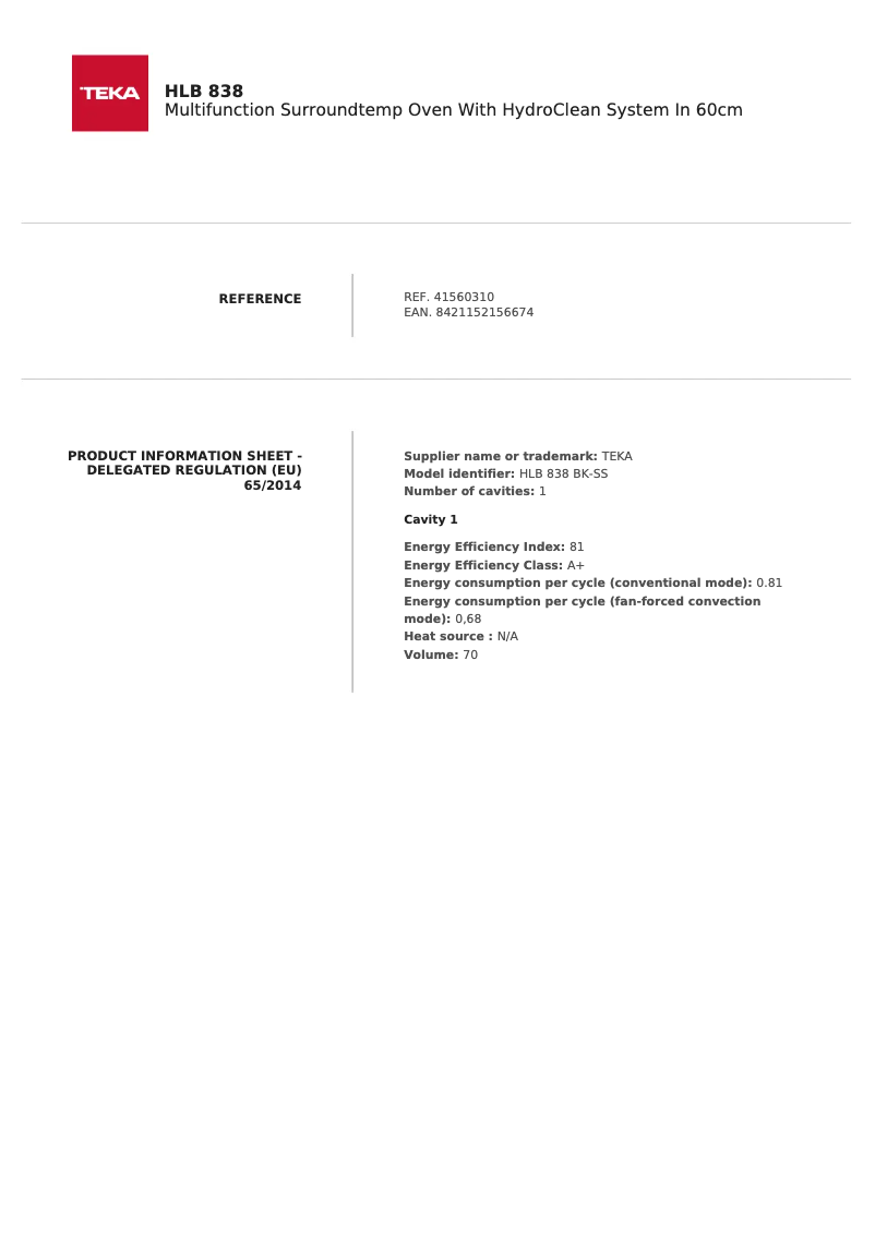 First page image of the manual for HLB 835