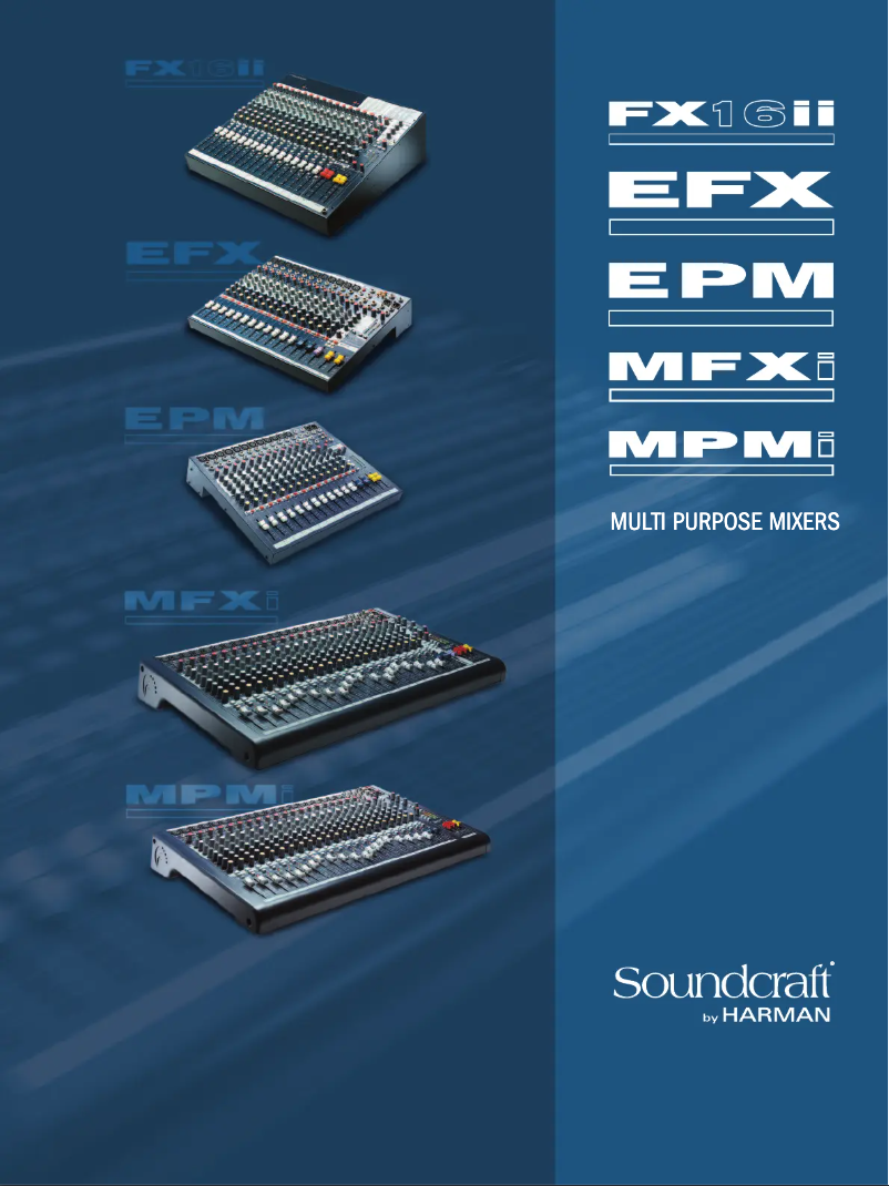 Page 1 of the manual User Manual Soundcraft MFXI