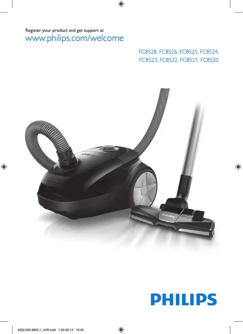 Page 1 of the manual User Manual Philips Performer Active FC8523