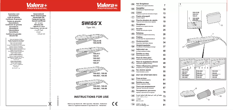 First page image of the manual for SwissX Ideal