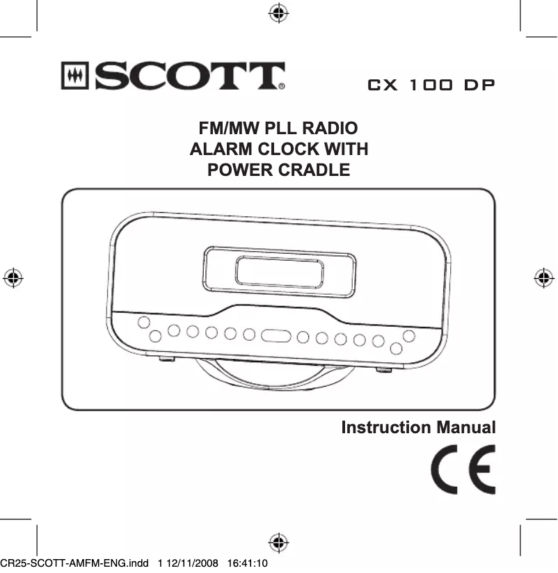 First page image of the manual for CX 100 DP