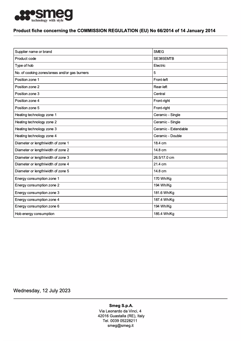 First page image of the manual for SE385EMTB