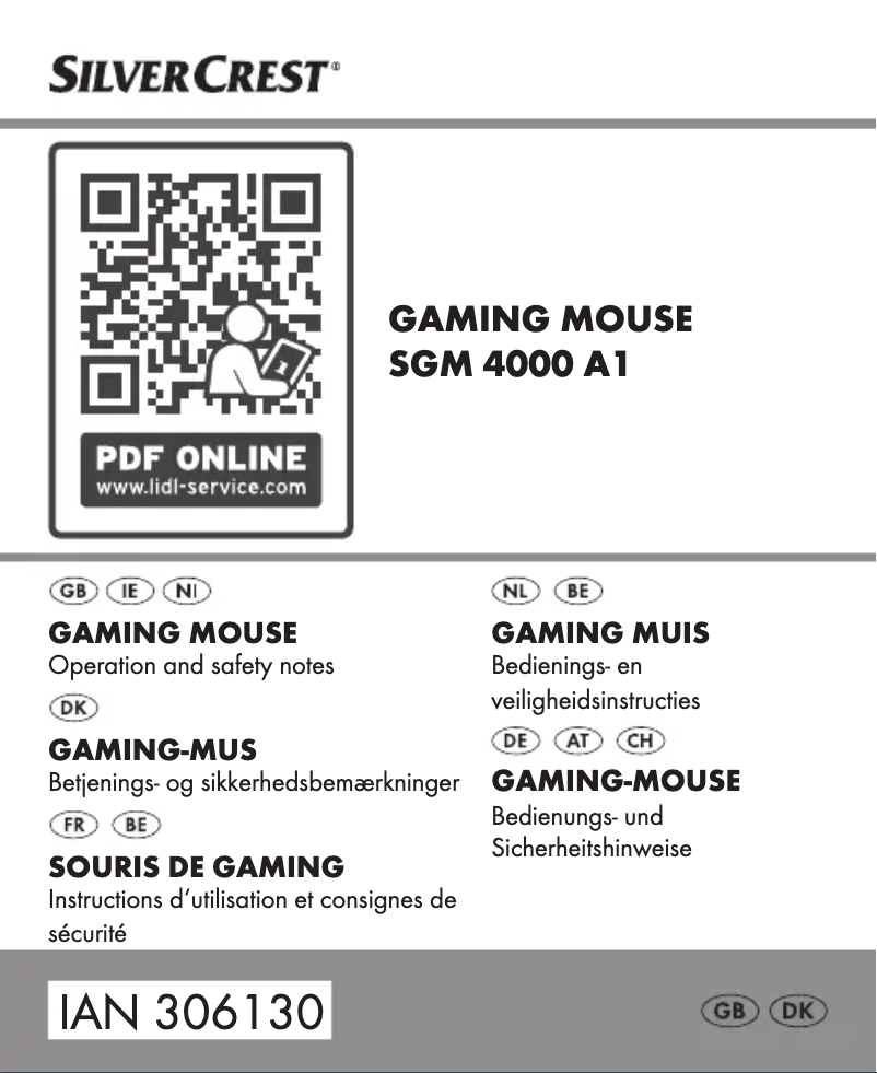 Page 1 of the manual User Manual SilverCrest SGM 4000 A1