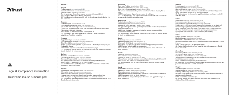 First page image of the manual for 17405 Primo