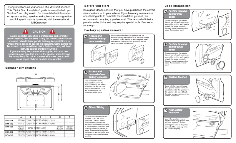 First page image of the manual for Discus DK1-116