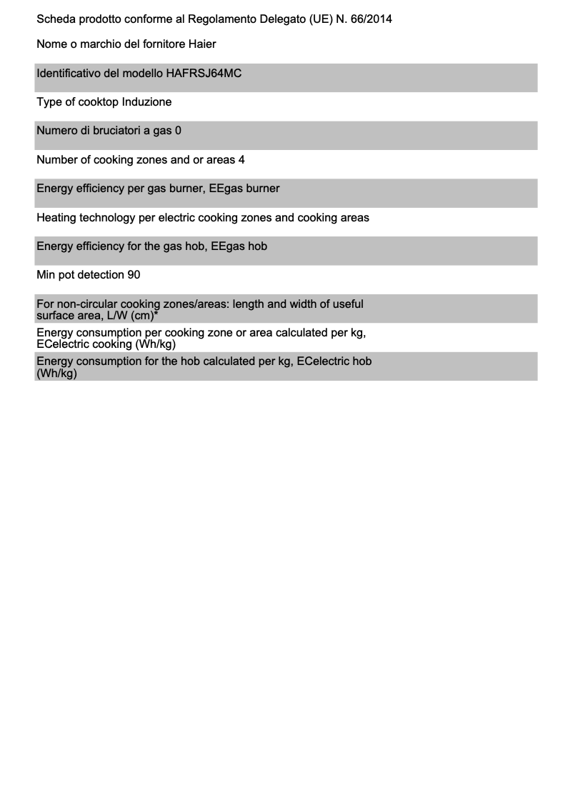 First page image of the manual for HAIFB54CIRS