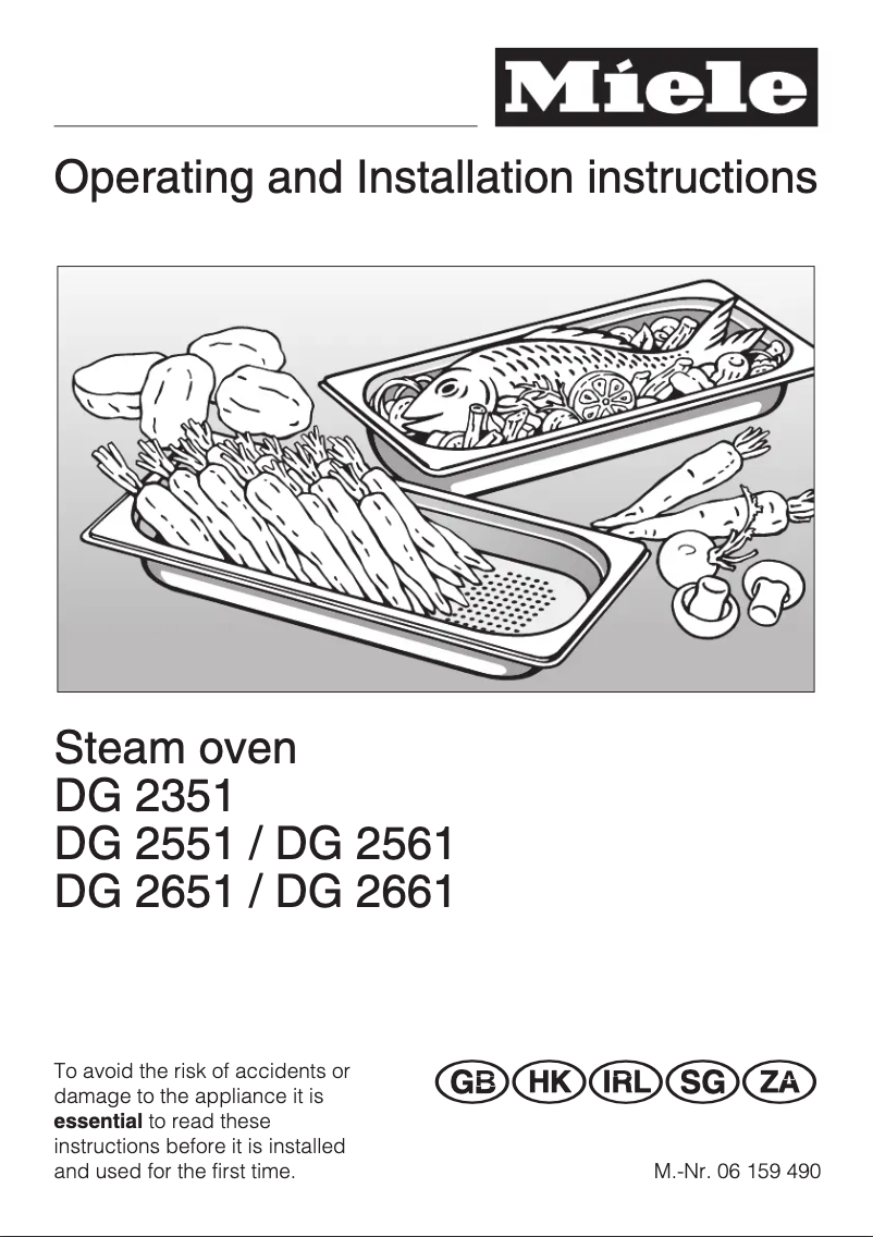 First page image of the manual for DG 2661