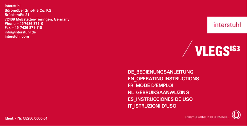 Page 1 of the manual User Manual Interstuhl VLEGSis3 V111