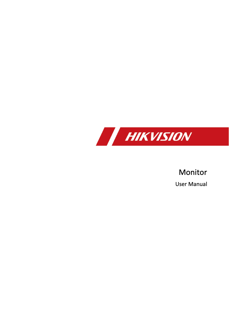 Page 1 of the manual User Manual Hikvision DS-D5024FC-C