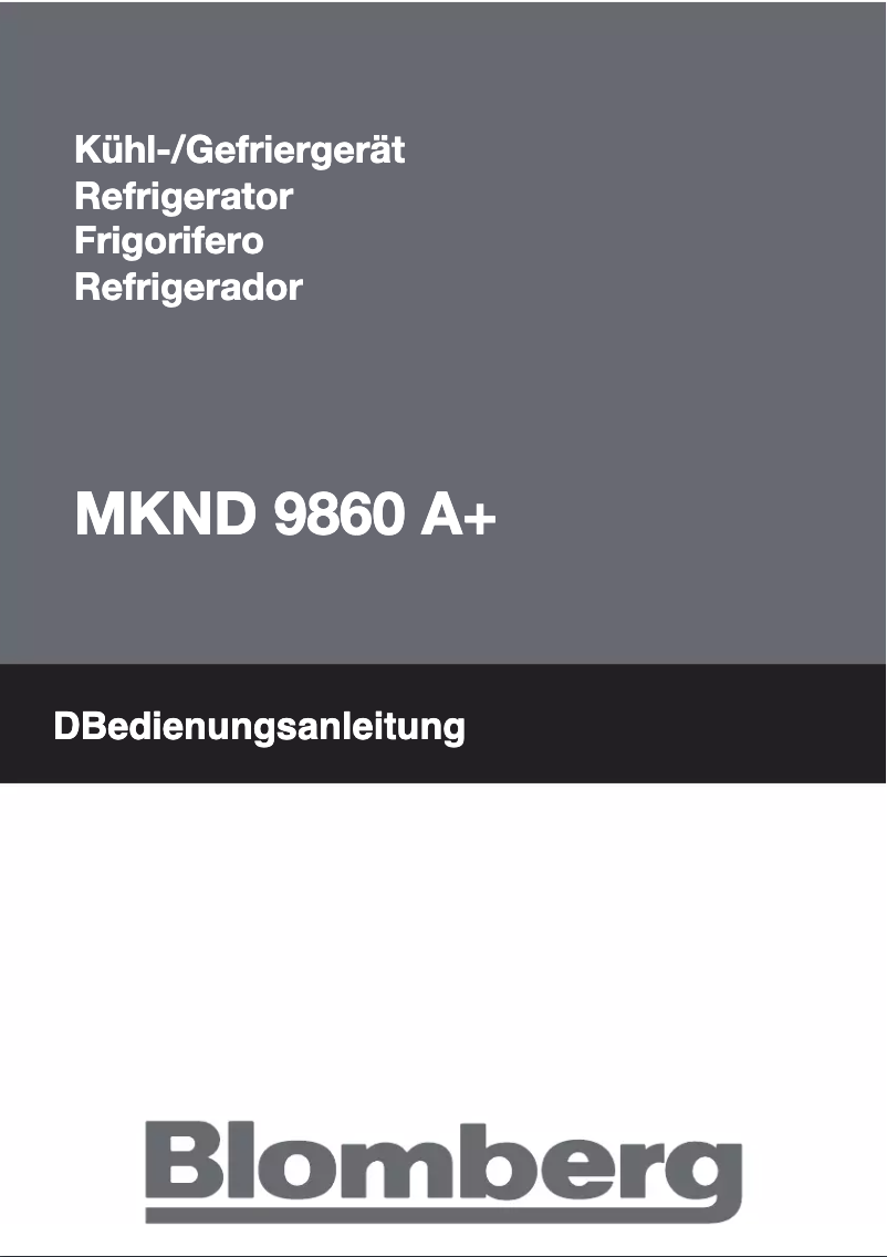 First page image of the manual for MKND 9860 A